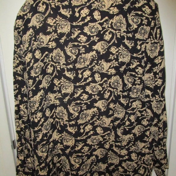Fun Vintage 1980’s Carole Little Black/Beige Multi Print Blazer/Jacket, Sz L!